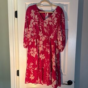 Torrid Pink Dress with White Accents